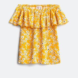 Floral Off-Shoulder Dress in Yellow